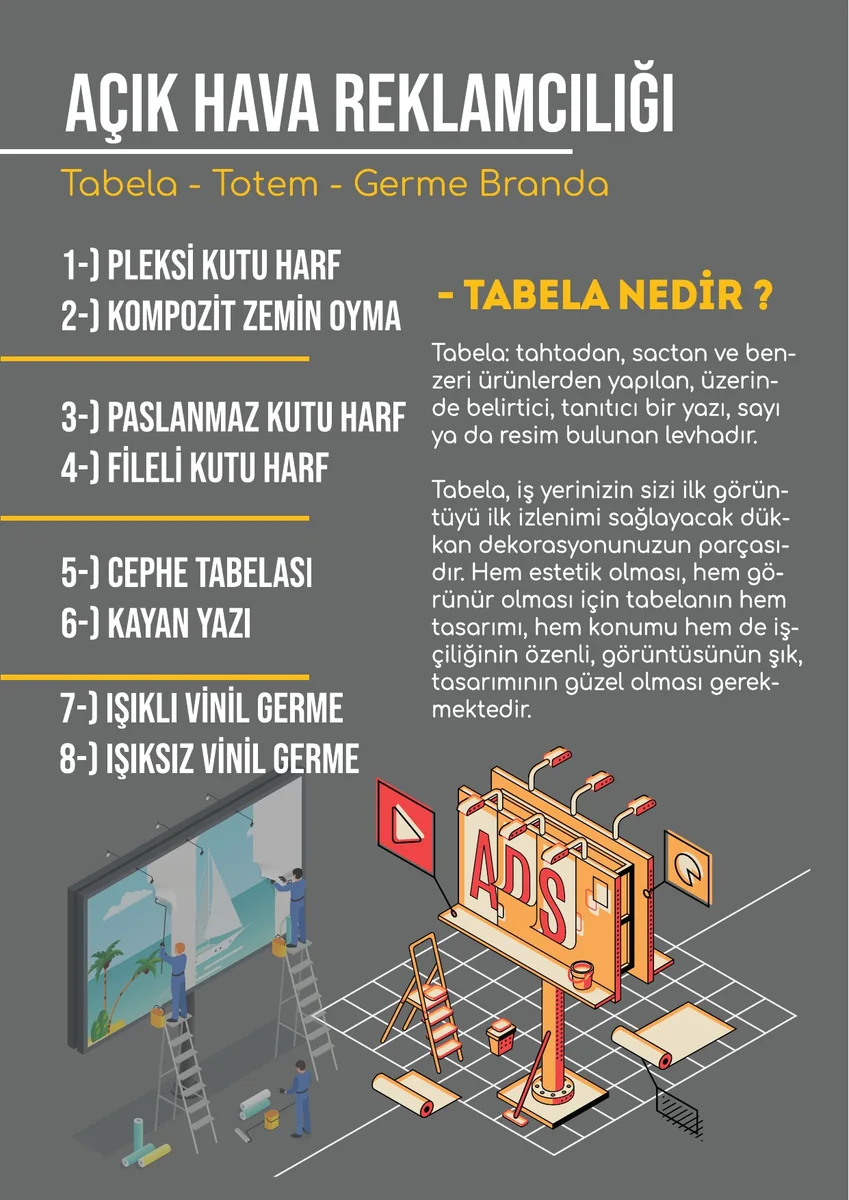 Estek Manisa tabela ve açık hava reklamcılığı hizmetleri